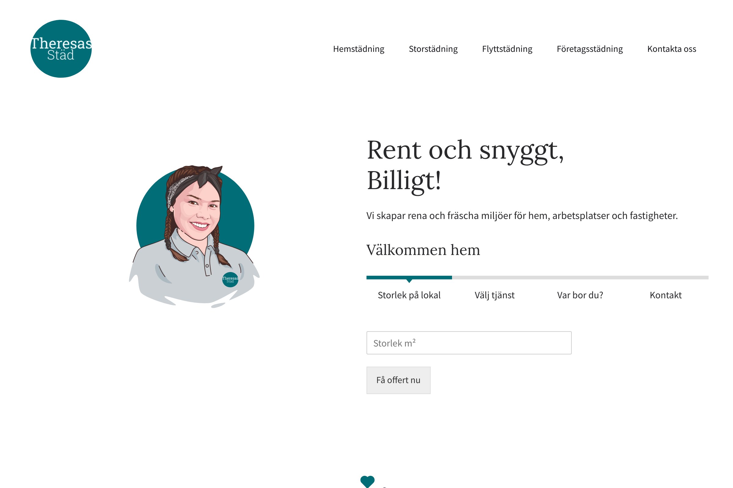 Skärmdump från Theresas Städ